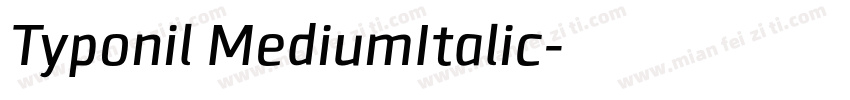 Typonil MediumItalic字体转换